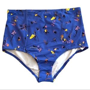 Urban Outfitters Blue Floral Bikini Bottom